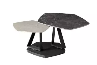 Konferenční stolek MOVEMENT GREY 130 CM keramika otočný