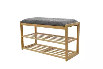 Botník ZEN-BO 80 CM bambus přírodní/tmavě šedá