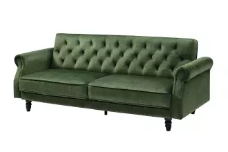 Pohovka MAISON BELLE 220 CM měchově zelená rozkládací