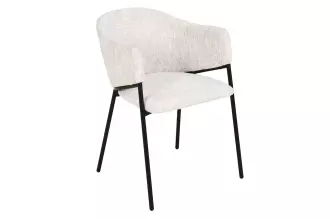 2SET jídelní židle NOBLESSE béžová/černá směsová tkanina