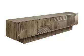 Televizní stolek ART DECO II GREY 200 CM masiv mango