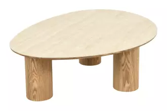Konferenční stolek ORGANIKO 110 CM travertin/hnědý keramika