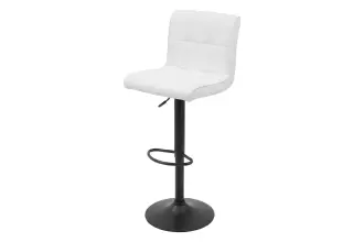 2SET barová židle MODENA 92-116 CM otočná 360° bílá/černá umělá kůže