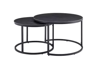 2SET konferenční stolek ELEGANCE ANTRACIT 75 CM keramika