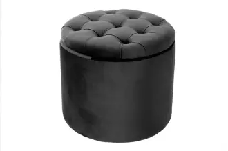 Taburet MODERN BAROCCO 50 CM šedý samet