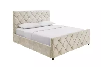 Postel s ÚP ELYSIUM 180x200 CM šampaňská béžová samet