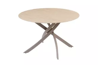 Kulatý jídelní stůl ALPINE TRAVERTIN 120 CM keramika