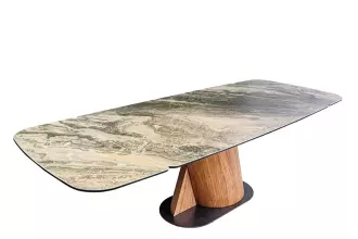 Jídelní stůl ELEMENTS TAUPE BEIGE 180-260 CM keramika rozkládací