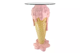 Barový stolek ICE CREAM 105 CM růžový/béžový