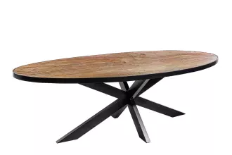 Jídelní oválný stůl MOUNTAIN SOUL DARK 240 CM kamenná dýha