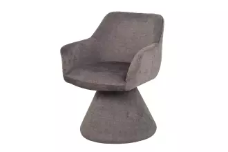 Jídelní židle AMBIENTO šedá samet otočná