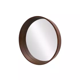 Kulaté zrcadlo PORTRAIT 70 CM ořechový vzhled