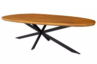 Oválný jídelní stůl ORGANIC ARTWORK 240 CM masiv akácie honey