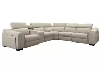 Multifunkční rohová sedačka PRIME 300 CM béžová umělá kůže