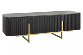 Televizní stolek GATSBY 160 CM černá/zlatá masiv mango