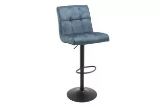 2SET barová židle MODENA 92-116 CM otočná 360° petrolejová/černá samet