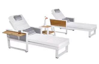 Set zahradních lehátek YORK WHITE