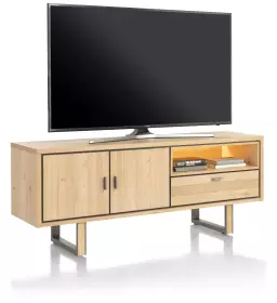 Televizní stolek s LED osvětlením SORENTO 150 CM masiv dub