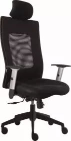 Kancelářská židle LEXA s 3D podhlavníkem 2LEX0011 černá