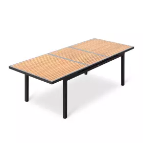 Zahradní jídelní rozkládací stůl HECK 240-340 CM BLACK